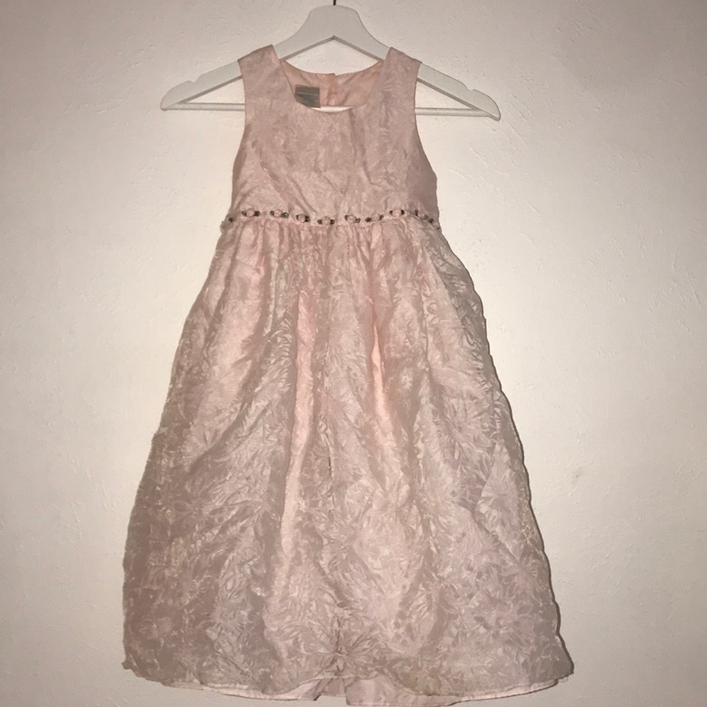Pink girls floral dress